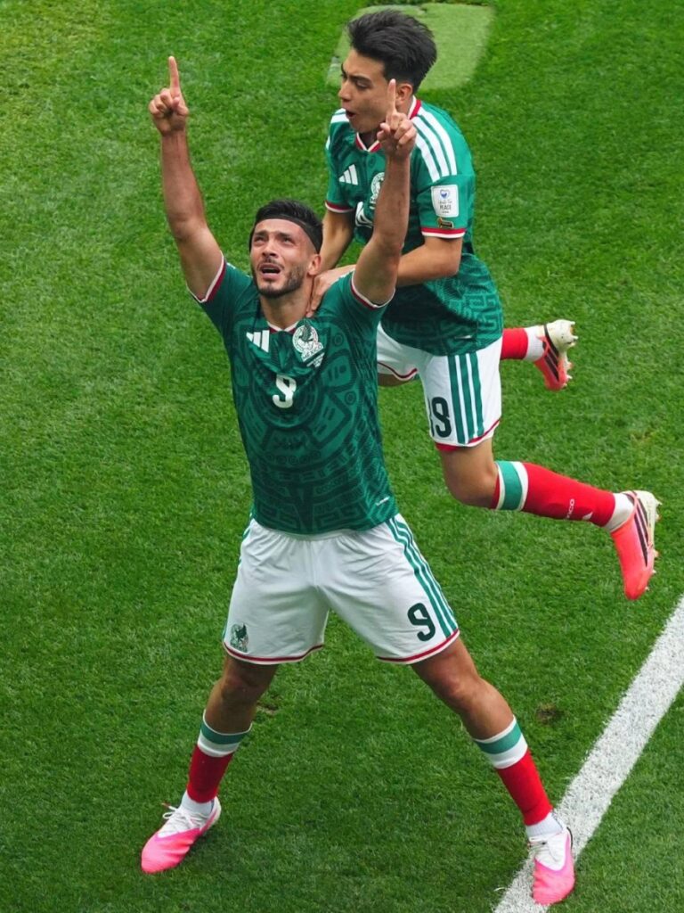 Raúl Jiménez celebrando gol con la Selección Mexicana en el Mundial 2026