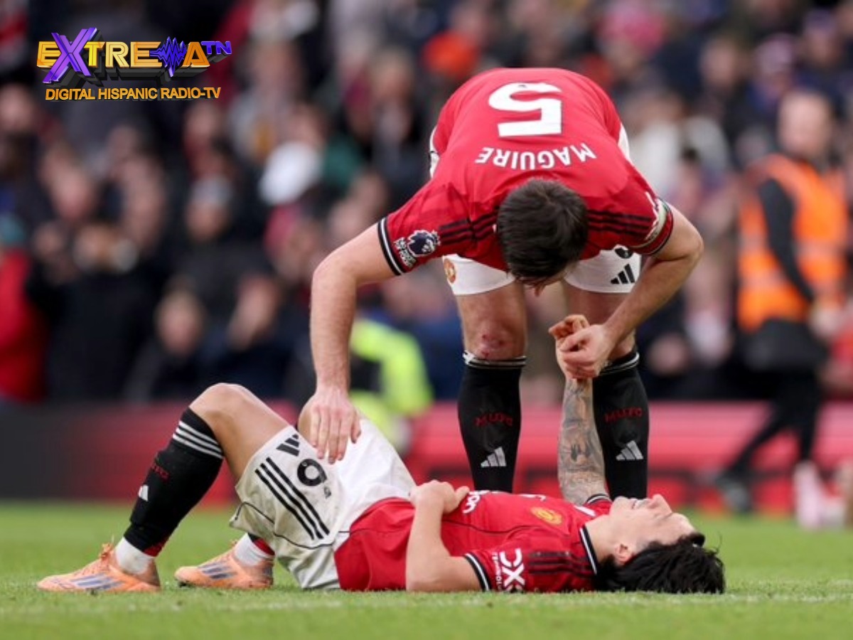 Harry Maguire muestra solidaridad con compañero caído durante el Manchester United 2-0 Manchester City
