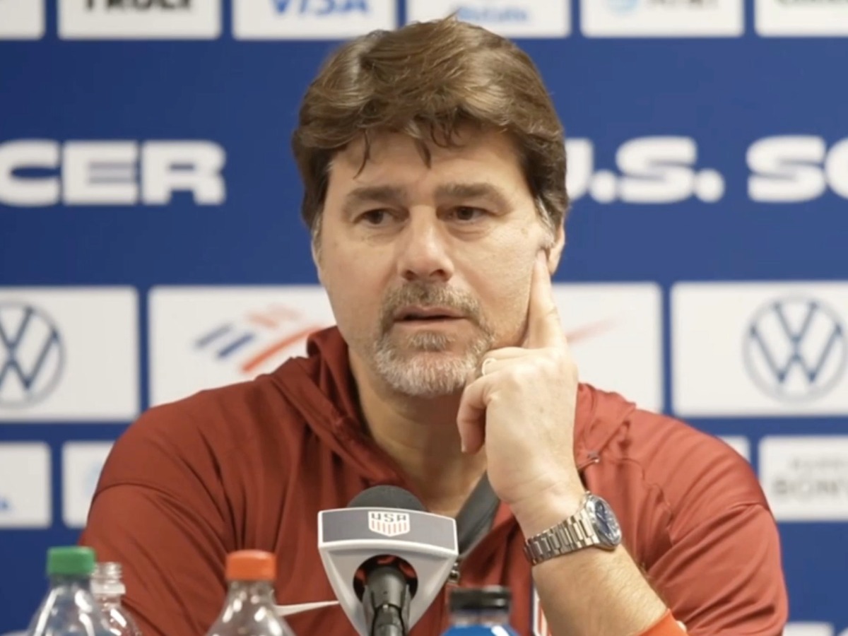 Mauricio Pochettino en conferencia de prensa analizando el rendimiento del USMNT previo al Mundial 2026.