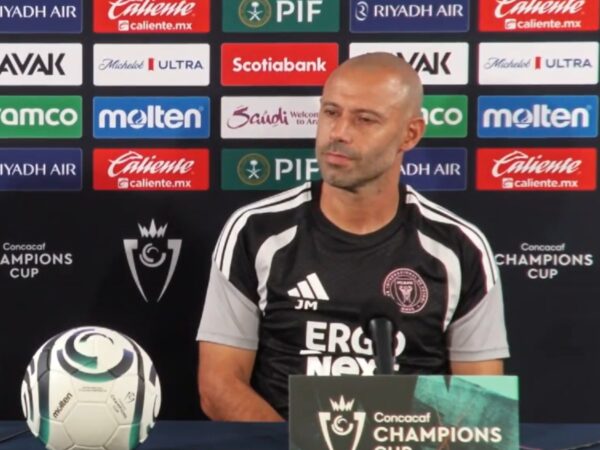 Javier Mascherano en conferencia de prensa previa al Inter Miami vs Nashville SC en la Concacaf Champions Cup 2026