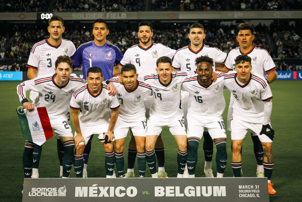 Once inicial de México antes del amistoso ante Bélgica en el Soldier Field de Chicago el 31 de marzo de 2026