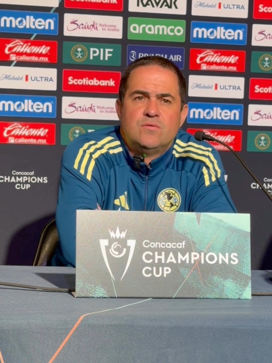 André Jardine de Club América en conferencia de prensa de la Concacaf Champions Cup previa al duelo ante Nashville SC en el GEODIS Park