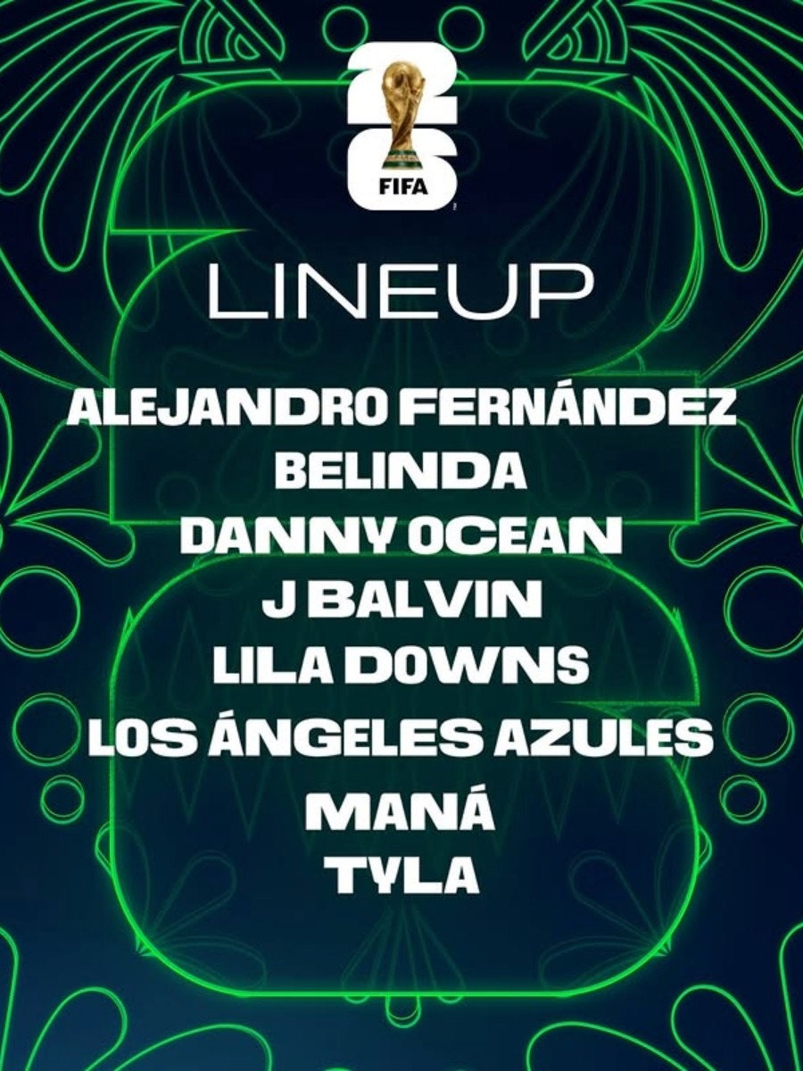 Lineup de artistas de la inauguración de la Copa Mundial 2026 en México