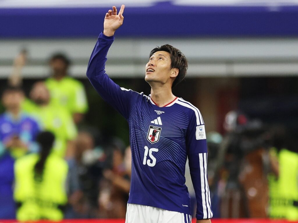 Daichi Kamada celebrando gol de Japón en el Mundial 2026