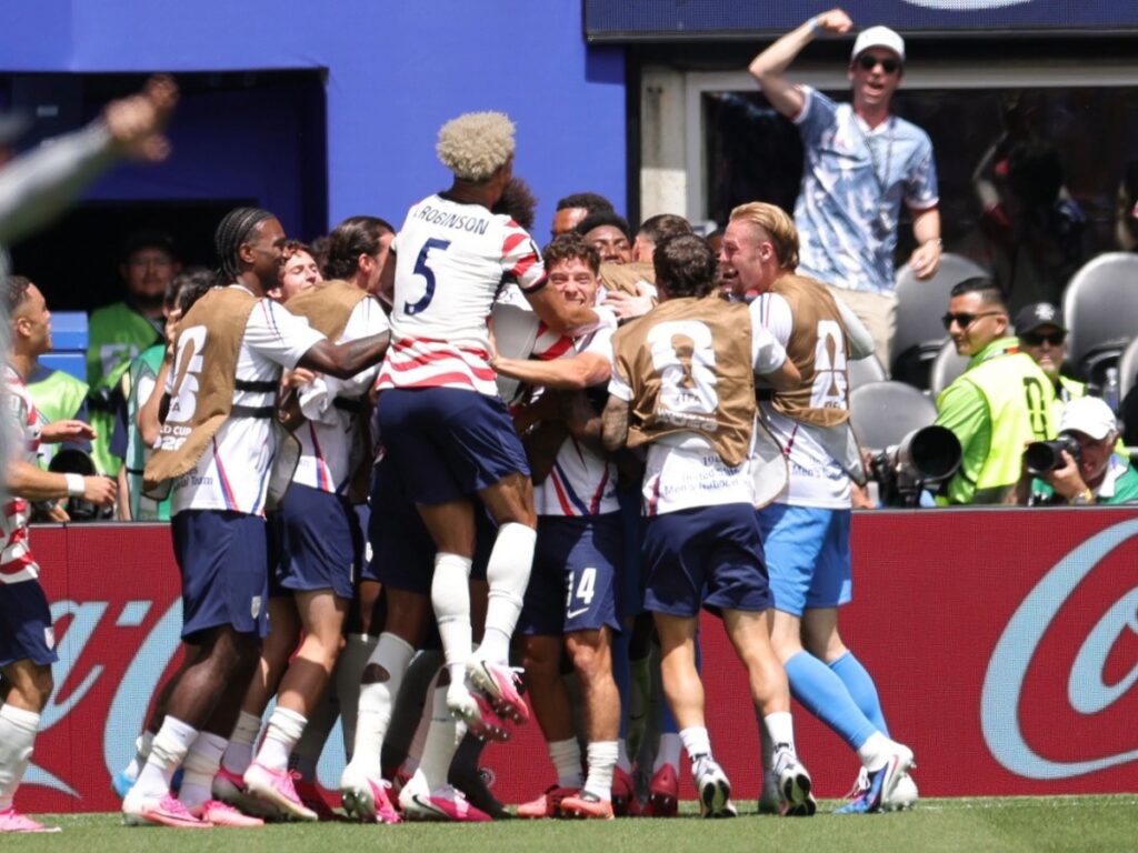 El combinado norteamericano celebra de forma eufórica uno de sus goles ante Australia en el Mundial 2026