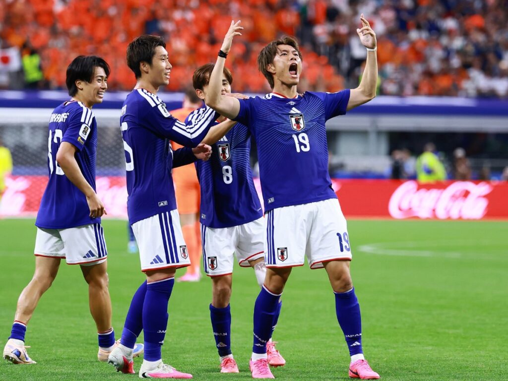 Koki Ogawa celebrando con Japón en el Mundial 2026