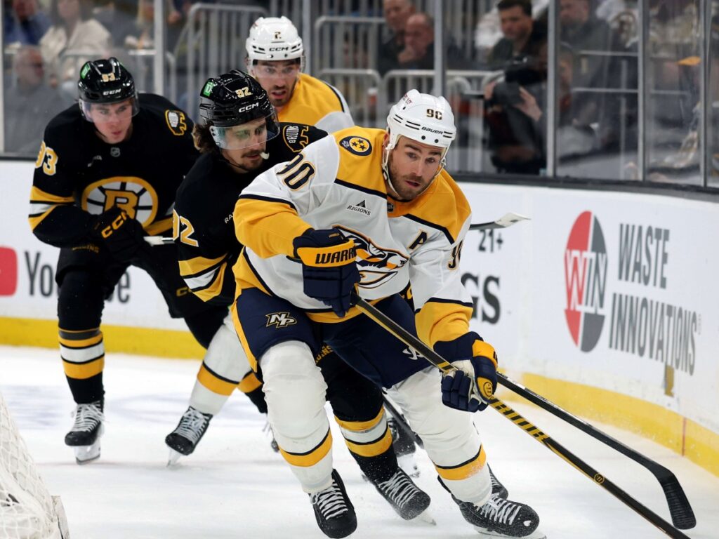Ryan O'Reilly conduce el disco bajo asedio en la dolorosa derrota de Nashville Predators ante Bruins